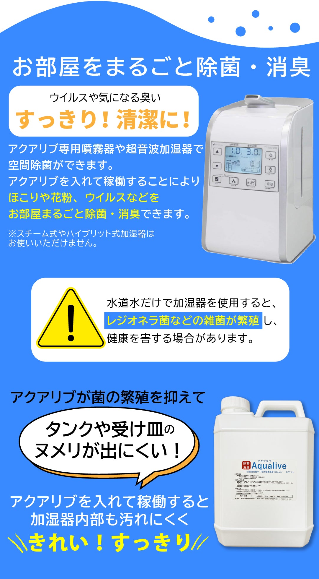 アクアリブ原液20リットル(400ppm) 微酸性次亜塩素酸水 – ルシアン